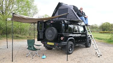 Ineos Grenadier Trialmaster long-term - camping all set up